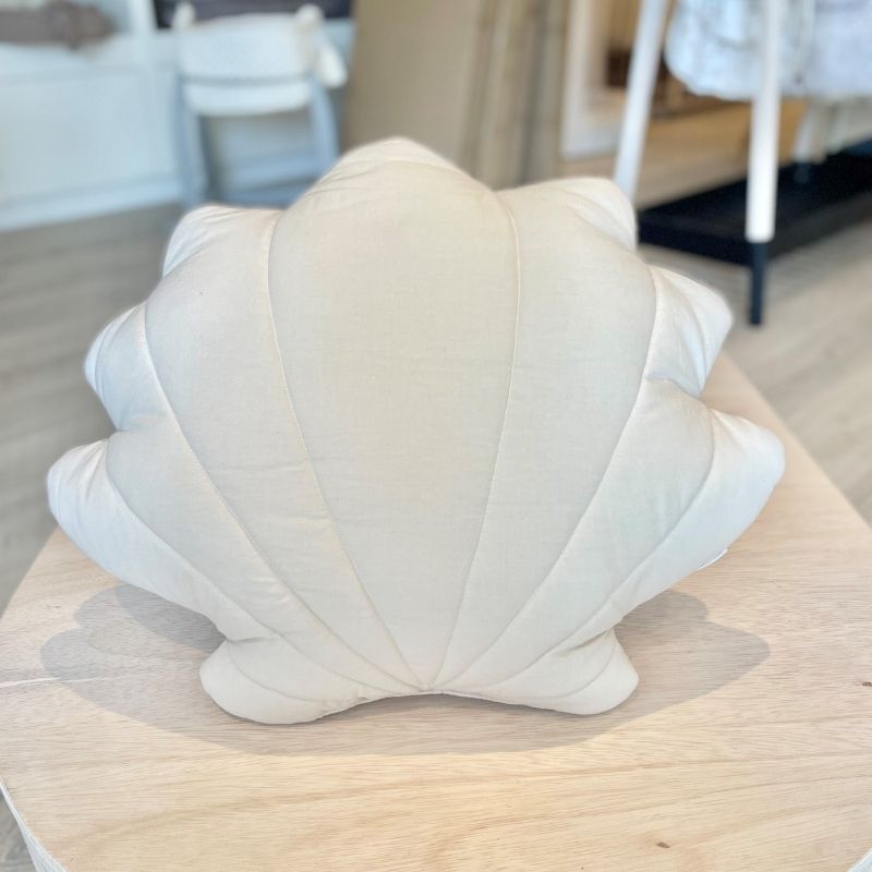 Seashell kussentje Off white katoen, decoratiekussen
