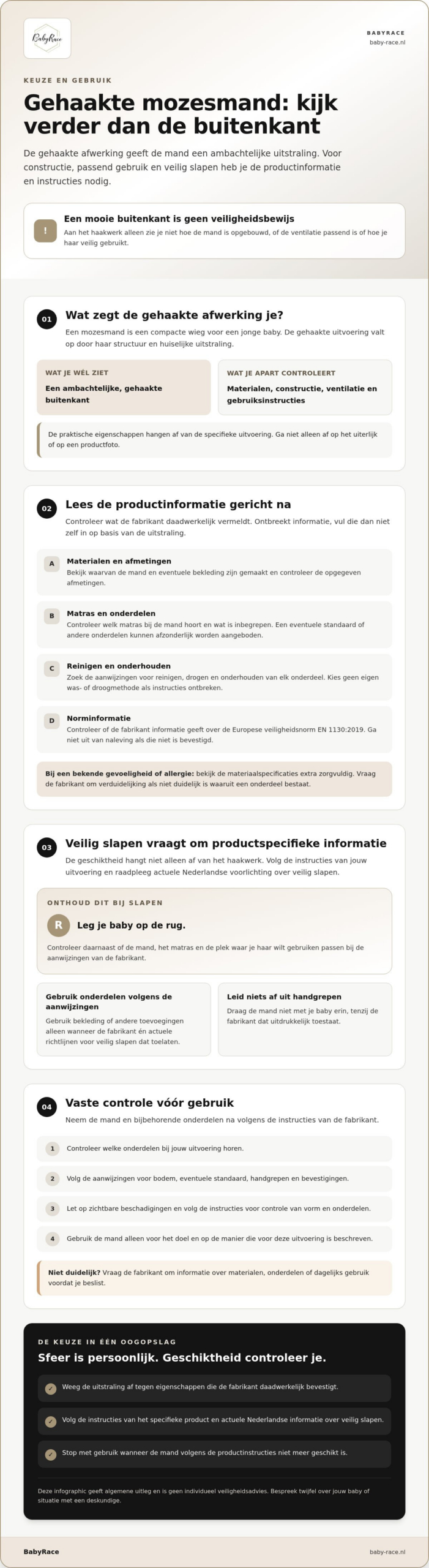 Gehaakte mozesmand: wat je wilt weten over gebruik en veiligheid