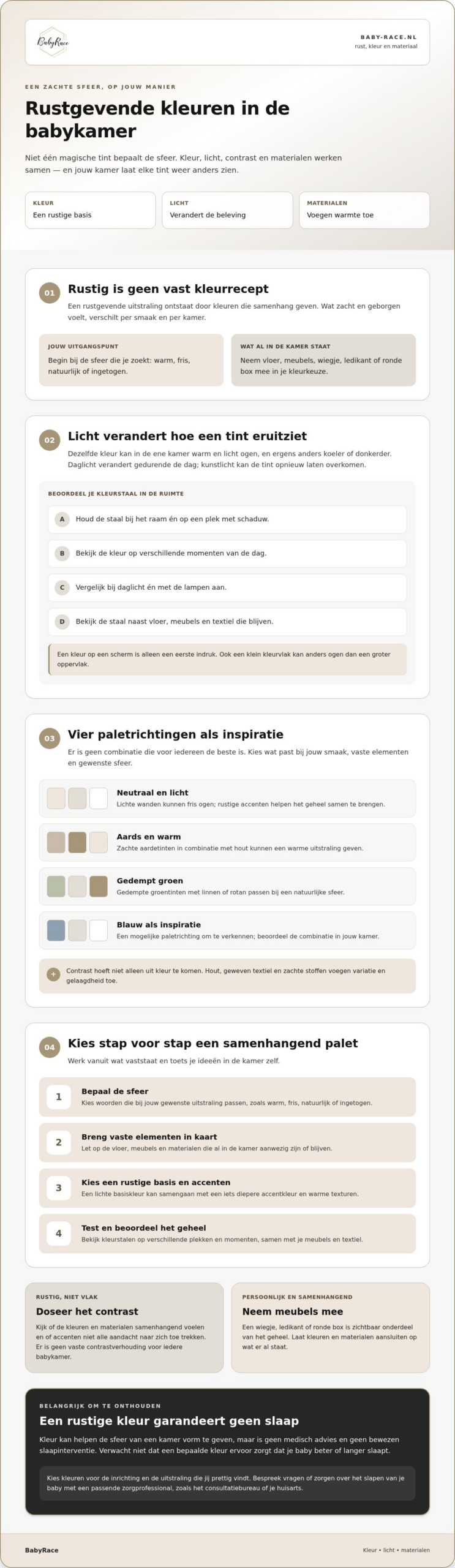 Rustgevende kleuren voor de babykamer: zo kies je een zachte sfeer