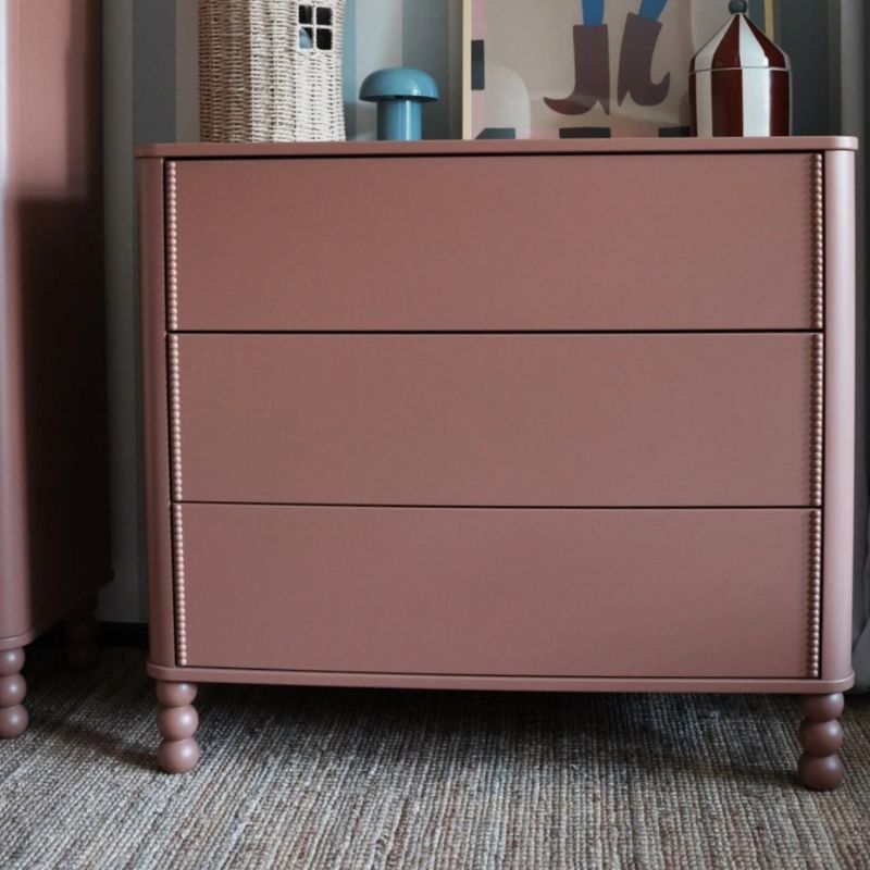 terracotta commode woodluckdesign, retro ladekast kinderkamer, dot collectie, woodluckdesign