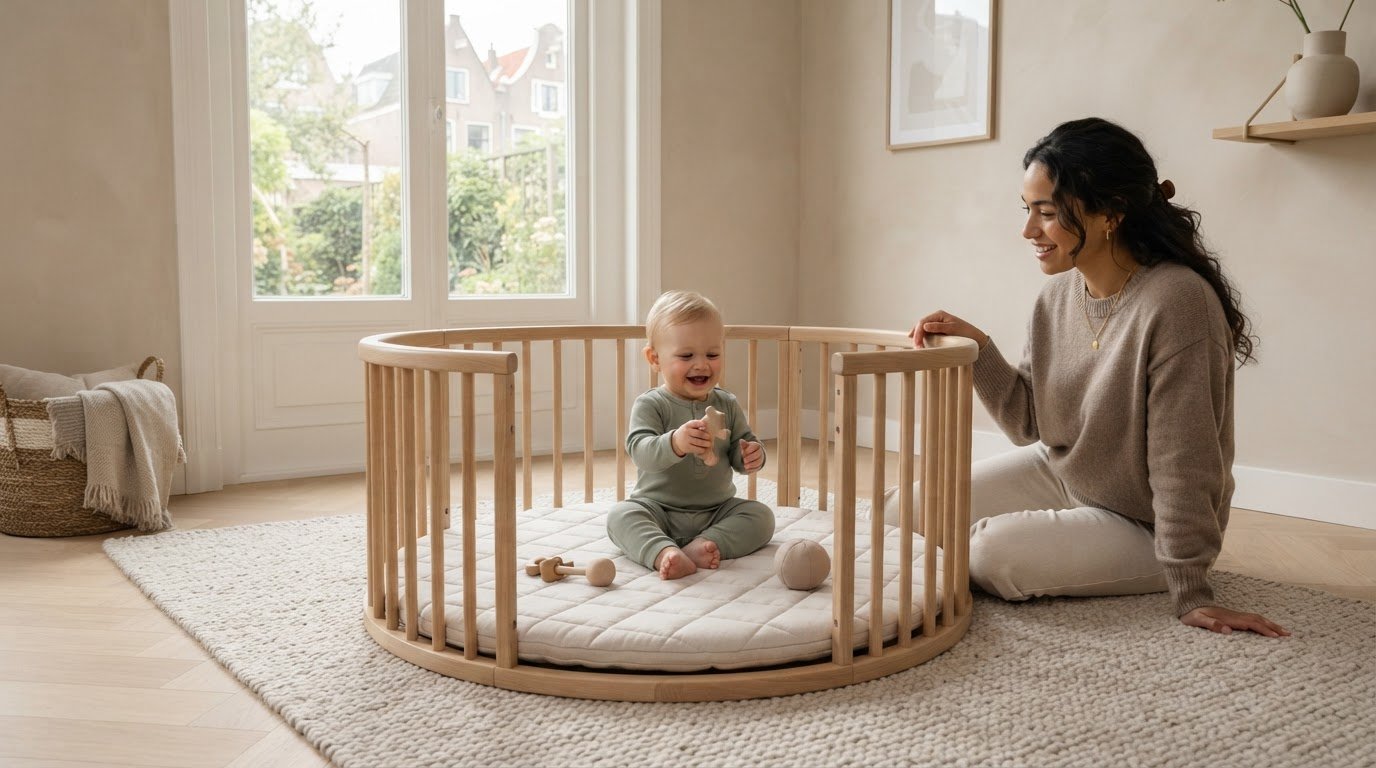 Ronde speelbox baby: zo maak je een fijne speelplek